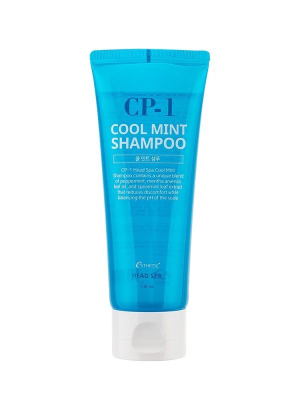 6beba60b841e19aae4a7fe4f1698a90al CP-1 Cool Mint Head Spa gaivinantis plaukų šampūnas 500 ml baltame fone