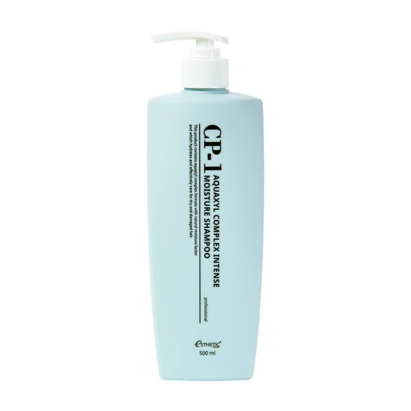 CP-1 Aquaxyl Complex Intense Moisture drėkinantis plaukų šampūnas 500 ml baltame fone
