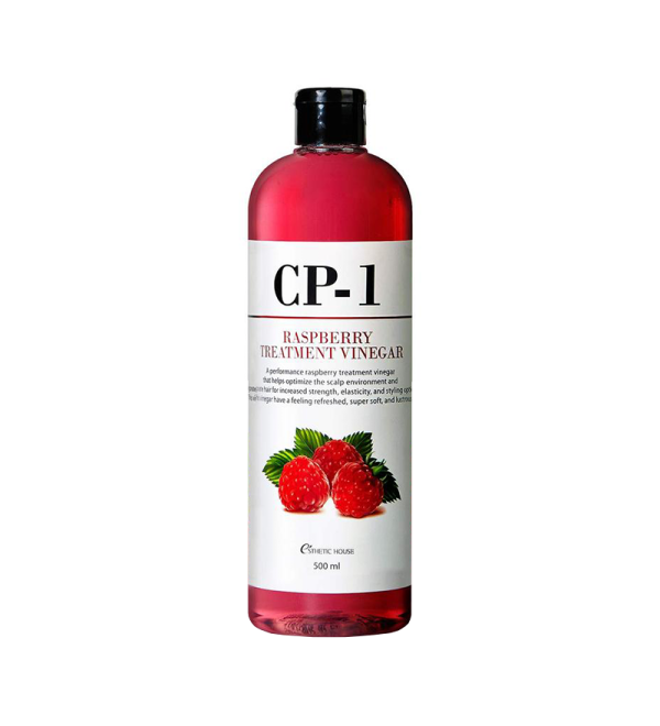 fb8ba95a4ac111ea9897000c296ecec9_9d042cb63d5d11eb85dfa939e200a948k CP-1 Raspberry Treatment Vinegar plaukų actas su aviečių actu 500 ml baltame fone