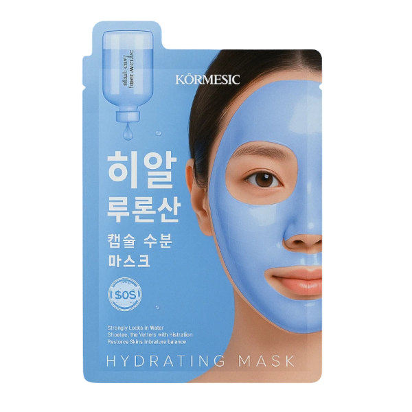 Kormesic Brightening skaistinanti veido kaukė su glutationu 25 ml baltame fone