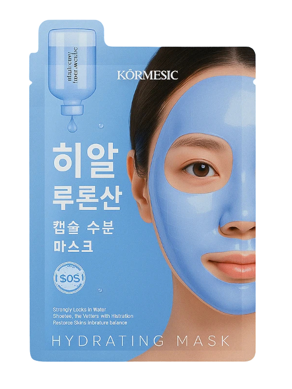 Kormesic Brightening skaistinanti veido kaukė su glutationu 25 ml baltame fone
