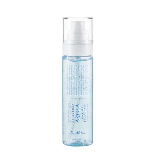 Dr. Althea Aqua Marine Jelly Mist drėkinamoji veido dulksna 100 ml baltame fone
