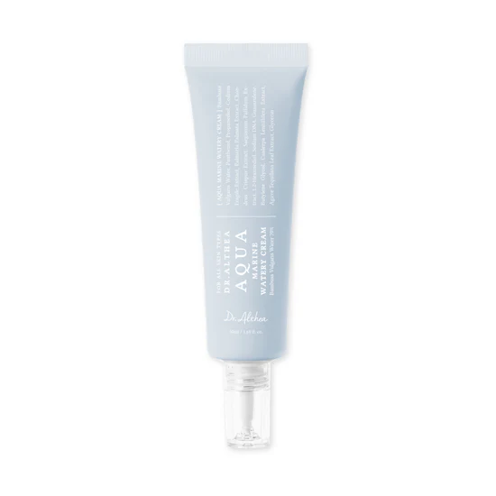 Dr. Althea Aqua Marine Watery drėkinamasis veido kremas 50 ml baltame fone
