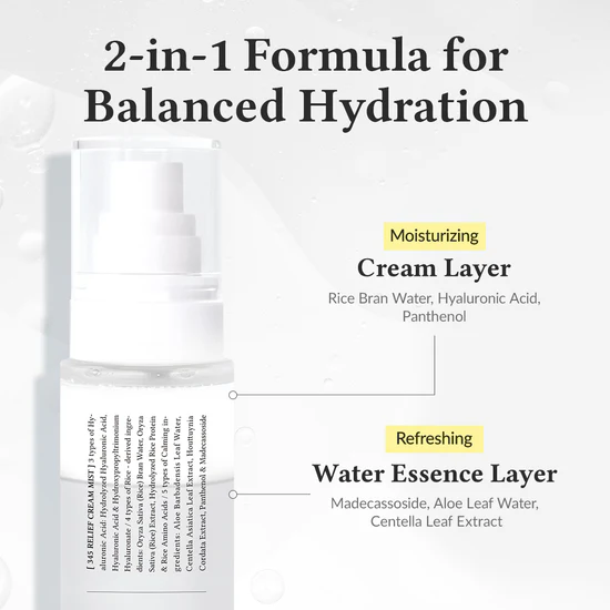 250912______345_____-5_1 Dr. Althea 345 Relief Cream Mist drėkinamoji veido dulksna 100 ml