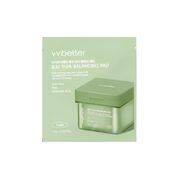 VVBetter Jeju Yuja Balancing tonerio diskelių mėginys 2 vnt. 7 ml