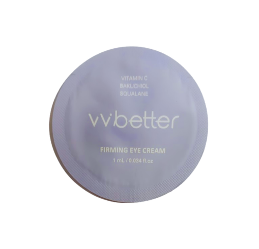 VVBetter Firming Eye Cream 1 ml mėginys baltame fone