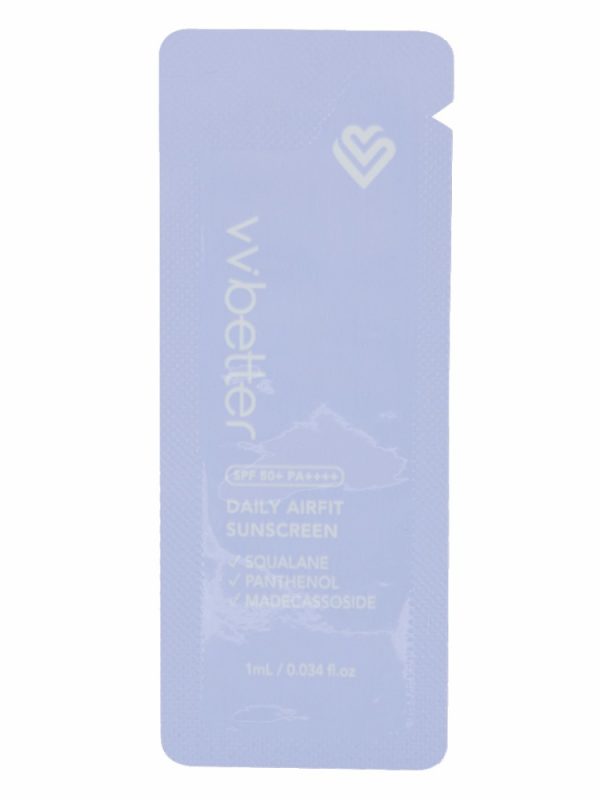 VVBetter Daily Airfit SPF50+ PA++++ apsauginio kremo nuo saulės mėginys 1 ml