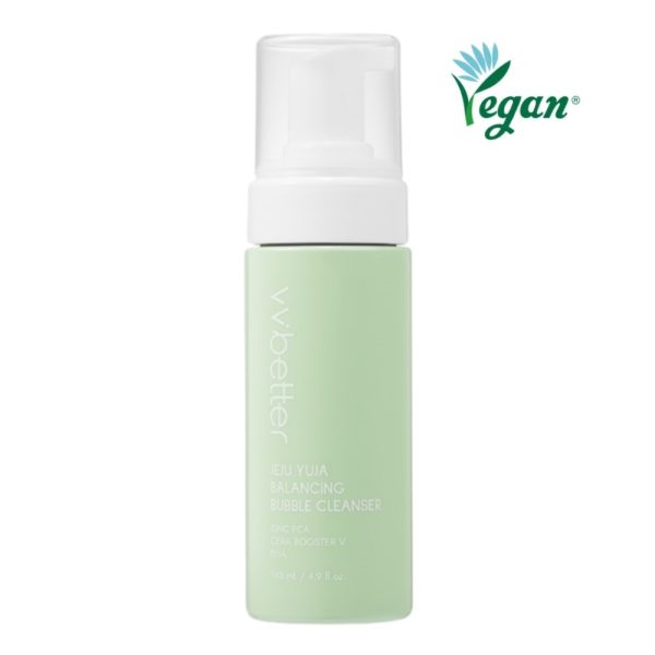 VVBetter Jeju Yuja Balancing putojantis veido prausiklis 145 ml baltame fone